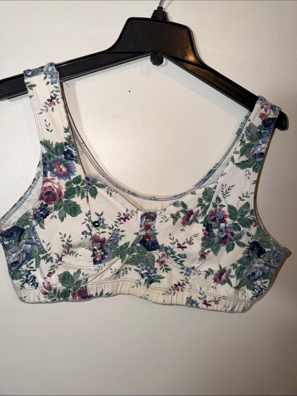 Vintage Kathy Ireland Floral Cotton Bra
